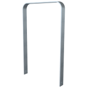 Lean-on hoop made of flat bar steel | bent, 80 x 12 mm | in curved design | without cross bar | total width: 750 mm | hot-dip galvanized